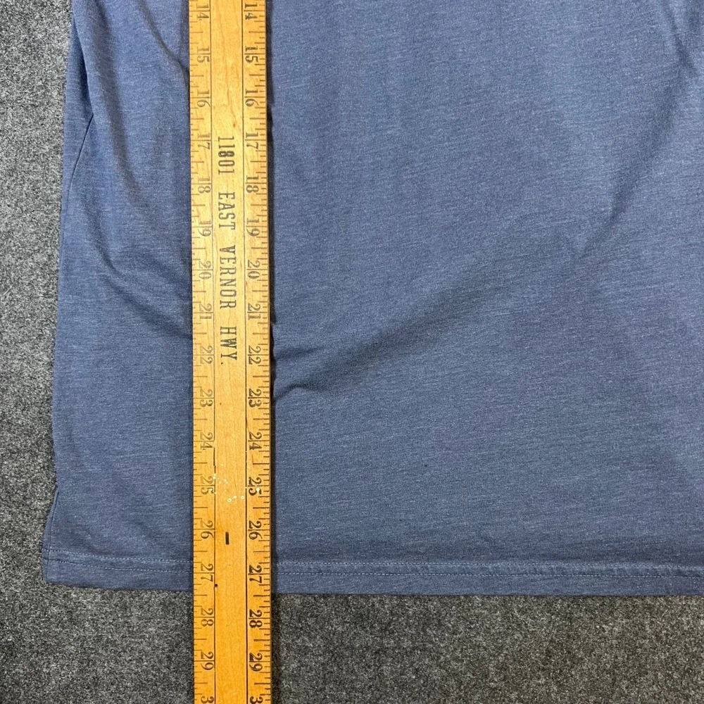 Prana Mens Short Sleeve Crew Neck T-Shirt Heather Blue Gray Size M Fair Trade_10